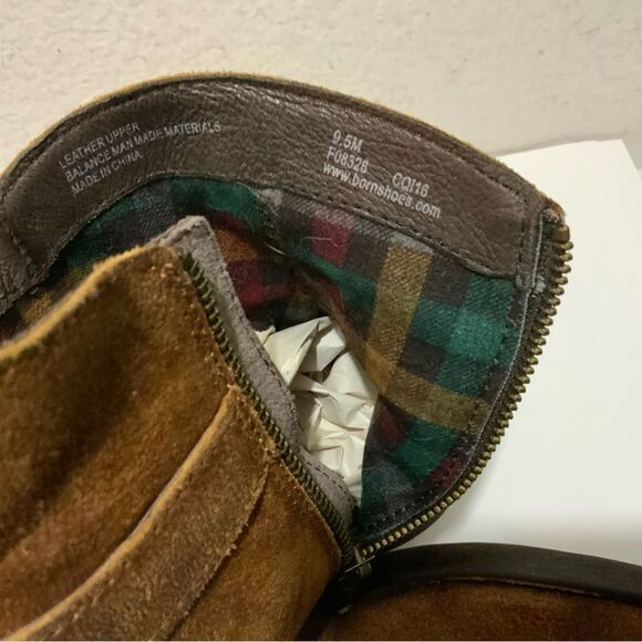 Born ankle boots brown leather side zip accent buckle 9.5 - Picture 6 of 16